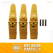 BDI Wear Parts Assembly 230X156 Backhoe Shank / X156S Bucket Teeth / P156 Flex Pin Bobcat Skid Steer Caterpillar Style for Mini Excavator - 3 Set