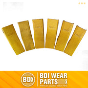 BDI WEAR PARTS 230SP Casting Backhoe Bucket Teeth with TF23P Flex Pins for 23 & 230 Series Skid Steer Loaders and Excavators - 6PK
