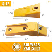 BDI Wear Parts 6737322Y, Assembly Bobcat Style Bucket Teeth 6737325 / Adapter 6737324 / Flex Pin 6737326/ Bolt and Nut (9 Set)