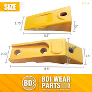 BDI Wear Parts 6737322Y, Assembly Bobcat Style Bucket Teeth 6737325 / Adapter 6737324 / Flex Pin 6737326/ Bolt and Nut (7 Set)