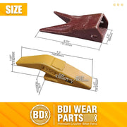 BDI Wear Parts Assembly U43792 Bucket Tooth Adapter +23 23WTL Bucket Teeth with TF23P Flex Pins/Weld on Bucket Teeth Compatible with Hensley Excavator - 1 Set