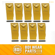 BDI Wear Parts Bucket Teeth for Skid Steering and Small excavators, X156S Bucket Teeth + P156 Roll Pins (9 PACK)