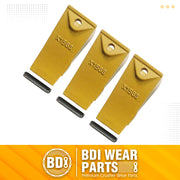 BDI Wear Parts Bucket Teeth for Skid Steering and Small excavators, X156S Bucket Teeth + P156 Roll Pin (3 PACK)