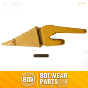 BDI Wear Parts Assembly 230X156 Backhoe Shank / X156S Bucket Teeth / P156 Flex Pin Bobcat Skid Steer Caterpillar Style for Mini Excavator - 1 Set
