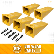 X156 5 Pack Dirt Teeth Hensley Style Bucket Teeth/Tooth & 5 P156 Roll Pins