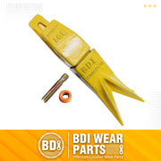BDI Wear Parts Assembly Adapter 119-3204 Bolt On Shank / 1U3202WTL Excavator Bucket Teeth/Pin 8E6208 Retainer 8E6209, Caterpillar Bucket Tooth J200 Series - 1 Set