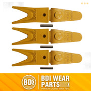 BDI Wear Parts Assembly 230X156 Backhoe Shank / X156WTL Bucket Teeth / P156 Roll Pins Bobcat Skid Steer Caterpillar Style for Mini Excavator - 3 Set