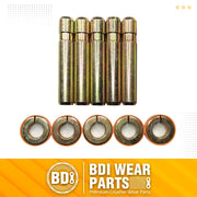 BDI Wear Parts Bucket Teeth Pins 8E6358 and 8E6359 Retainers Fits Cat J350 Caterpillar Style 1U3351 1U3352 Series Tooth - 5 PK
