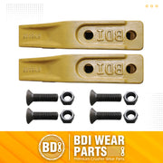 1358203 Bucket Teeth 6Y6335 Caterpillar Style Backhoe Loader / Excavator Unitooth with Bolts and Nuts - 2 Set