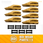 BDI Wear Parts 6684447 Trenching Bucket Teeth, Bobcat Style Skid Steer Backhoe Bolt On Tooth Unitooth - 7PK