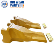 BDI Wear Parts V39SYL 1/2/5 Pack Bucket Teeth Esco Style Plus V39PN Flex Pins Dirt Bucket Teeth Fits Mini Excavator (2 Pack)