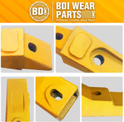 BDI Wear Parts 6737322Y, Assembly Bobcat Style Bucket Teeth 6737325 / Adapter 6737324 / Flex Pin 6737326/ Bolt and Nut (7 Set)