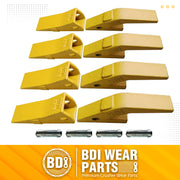BDI Wear Parts Assembly U43792 Bucket Tooth Adapter, 230S Bucket Teeth with TF23P Flex Pins Weld on Bucket Teeth for 23 & 230 Series Skid Steer Loaders and Excavators- 4PK