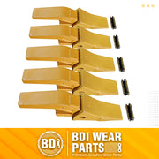 BDI Wear Parts Assembly U43792 Bucket Tooth Adapter +23 230 Bucket Teeth with TF23P Flex Pins Weld on Bucket Teeth for 23 & 230 Series Skid Steer loaders and excavators- 5 PK
