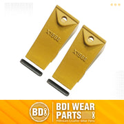 BDI Wear Parts Bucket Teeth for Skid Steering and Small excavators, X156S Bucket Teeth + P156 Roll Pin (2 PACK)