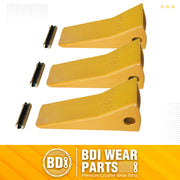 BDI WEAR PARTS 230SP forged Bucket Teeth with TF23P Flex Pins For 23 & 230 Series skid steer loaders and excavators (3-PACK)