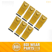 BDI Wear Parts Bucket Teeth for Skid Steering and Small excavators, X156S Bucket Teeth + P156 Roll Pins (7 PACK)