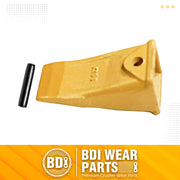 X156 Dirt Teeth Hensley Style Bucket Teeth/Tooth with P156 Roll Pins - 1 Pack