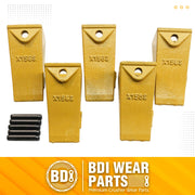 BDI Wear Parts 5PACK Bucket Teeth for Skid Steering and Small excavators, 5 X156S Bucket Teeth +5 pins. (5PACK)