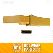 BDI Wear Parts Assembly U43792 Bucket Tooth Adapter +23 230 Bucket Teeth with TF23P Flex Pin Weld on Bucket Teeth for 23 & 230 Series Skid Steer Loaders and Excavators- 1PK