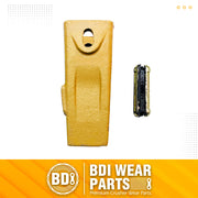 6737325 1 Pack Bobcat Style Dirt Digging Bucket Teeth/Tooth & 1 Pack 6737326 FlexPins (1-Yellow)