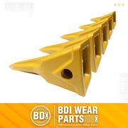 BDI Wear Parts 5PACK 1U3352TL, Single-Pointed Rock Tooth of Excavator Bucket with pin Suitable for Cat J350 Series