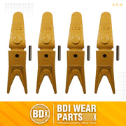 BDI Wear Parts Assembly 230X156 Backhoe Shank / X156WTL Bucket Teeth / P156 Roll Pins Bobcat Skid Steer Caterpillar Style for Mini Excavator - 4 Set