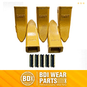 BDI Wear Parts 230ST Bucket Teeth 23 230 Series with TF23P Flex Pins for Mini Excavator Bucket Tooth - 5 Pack