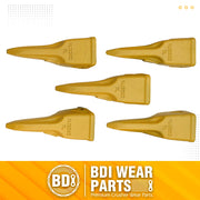 BDI Wear Parts 1U3252TL Backhoe Bucket Teeth (5 Pack) Caterpillars J250 with Pins for Mini Excavator Buckets