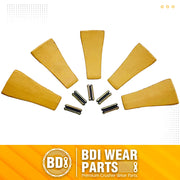BDI Wear Parts TF23D D23P 5 Pack Bucket Teeth Claw Backhole Long Flexpins for Deere Case