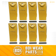 BDI Wear Parts Bucket Teeth for Skid Steering and Small excavators, X156S Bucket Teeth + P156 Roll Pins (8 PACK)