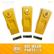 3 Pack 6737325 Bobcat Style Dirt Digging Bucket Teeth/Tooth & 3 Pack 6737326 FlexPins