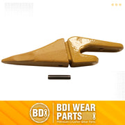 BDI Wear Parts Assembly 230X156 Backhoe Shank / X156T Bucket Teeth / P156 Flex Pin Bobcat Skid Steer Caterpillar Style for Mini Excavator - 1 Set