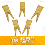 BDI Wear Parts 1U3252WTL Tractor Bucket Teeth Bucket Rock Tooth Backhoe/Loader Bucket Dirt Teeth/Tooth for Cat J250 Excavator - 5Pack