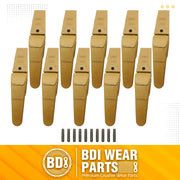 Complete BDI Wear Parts Assembly Adapter set with 552X156 Bolt On Shank, X156 Bucket Teeth, and P156 Flex Pin for Bobcat Skid Steer and Caterpillar Hensley Style Mini Excavator.