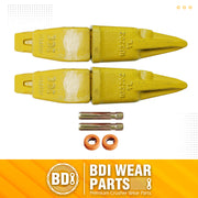 BDI Wear Parts Assembly Adapter 119-3204 Bolt On Shank / 1U3202TL Excavator Bucket Teeth/Pin 8E6208 Retainer 8E6209, Caterpillar Bucket Tooth J200 Series - 2 Set