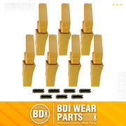 BDI Wear Parts Assembly U43792 Bucket Tooth Adapter +23 230 Bucket Teeth with TF23P Flex Pins Weld on Bucket Teeth for 23 & 230 Series Skid Steer Loaders and Excavators- 7PK