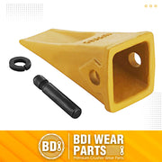 BDI Wear Parts 5 Pack Bucket Teeth 1U3352 Pins 8E6358 8E6359 Fits for Tractor Bucket Teeth Pins Retailers Excavator Caterpillar