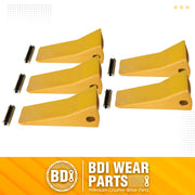 BDI WEAR PARTS 230SP Forged Bucket Teeth with TF23P Flex Pins For 23 & 230 Series Skid Steer Loaders and Excavators - 5 PACK