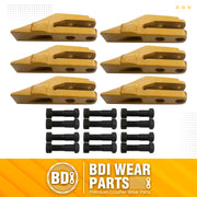 BDI Wear Parts 6684447 Trenching Bucket Teeth, Bobcat Style Skid Steer Backhoe Bolt On Tooth Unitooth - 6PK