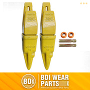 BDI Wear Parts Assembly Adapter 119-3204 Bolt On Shank / 1U3202TL Excavator Bucket Teeth/Pin 8E6208 Retainer 8E6209, Caterpillar Bucket Tooth J200 Series - 2 Set