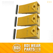 BDI Wear Parts Bucket Teeth for Skid Steering and Small excavators, X156S Bucket Teeth + P156 Roll Pin (3 PACK)