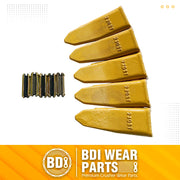 BDI Wear Parts 230ST Bucket Teeth 23 230 Series with TF23P Flex Pins for Mini Excavator Bucket Tooth - 5 Pack
