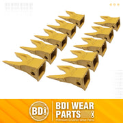 BDI Wear Parts 1U3202WTL Hensley Style Bucket Teeth for Excavator Buckets Caterpillars Tractor Bucket Teeth for Loader Skid Steer (10 Pack)