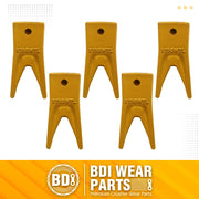 BDI Wear Parts Assembly 230X156 Backhoe Shank / X156WTL Bucket Teeth / P156 Flex Pin Bobcat Skid Steer Caterpillar Style for Mini Excavator - 5 Set