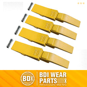 BDI Wear Parts Assembly U43792 Bucket Tooth Adapter, 230S Bucket Teeth with TF23P Flex Pins Weld on Bucket Teeth for 23 & 230 Series Skid Steer Loaders and Excavators- 4PK