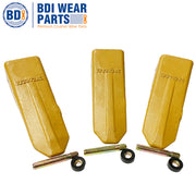 BDI Wear Parts 1U3302RC J300 Style Rock Chisel Bucket Teeth with Pins and Retainers for CAT- 3 Pack