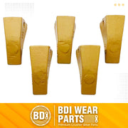 BDI Wear Parts TF23D D23P 5 Pack Bucket Teeth Claw Backhole Long Flexpins for Deere Case