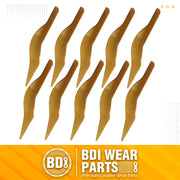 BDI Wear Parts 132-4720 1324720 Bucket Teeth for Caterpillar Aftermarket Teeth fit Skidsteer CAT Loaders Excavators - 10pk