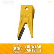 BDI Wear Parts X156WTL Twin Tiger Hensley Style Bucket Teeth with P156 Flex Pin - 1 Pack